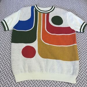 OXKNIT Store Men's Retro Knit L Cardigan Sweater, 1960s Mod Style Short Sleeve